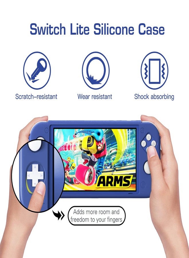 موكو جراب حماية MoKo لجهاز Switch Lite، غطاء سيليكون، ماص للصدمات، مقاوم للخدوش والانزلاق - أزرق - Image 2